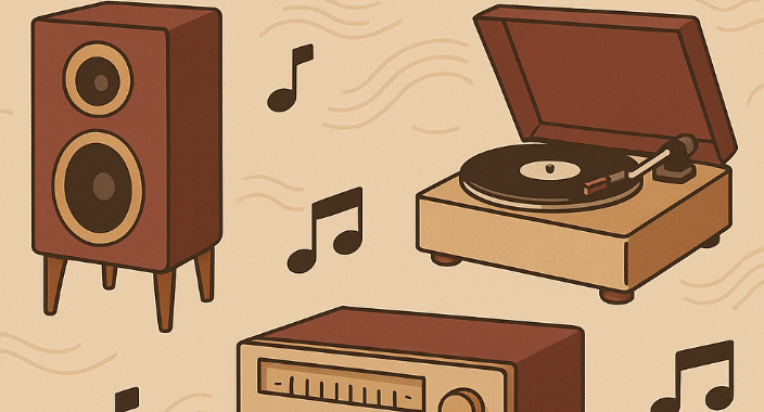 enceinte, ampli et platine vinyles vintage