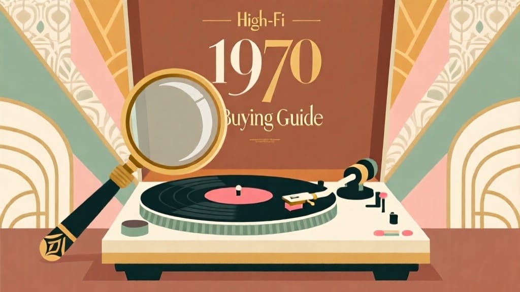 ima ge d'illustration platine vinyle et loupe 